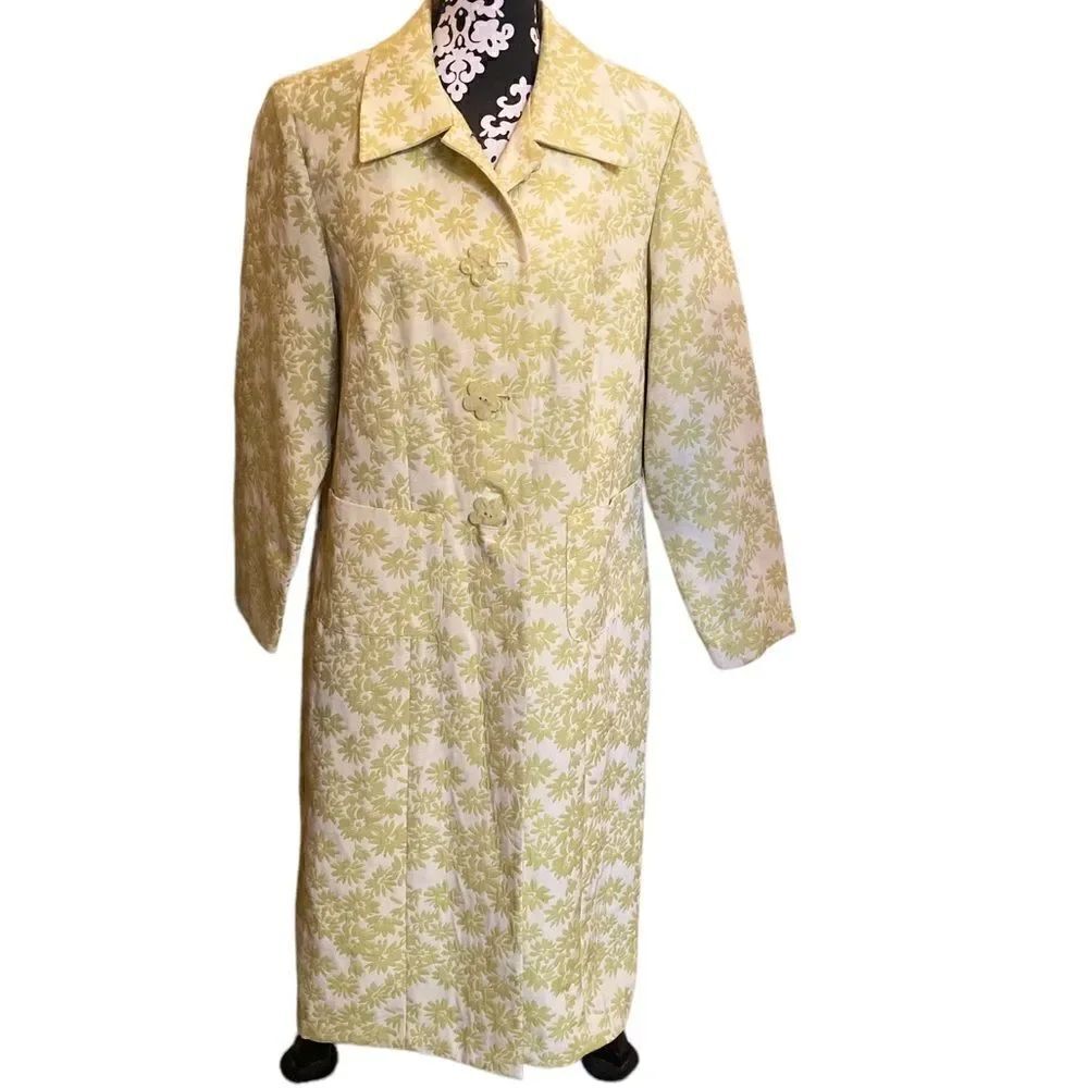 Floral Eliza J Trench Coat Size 14